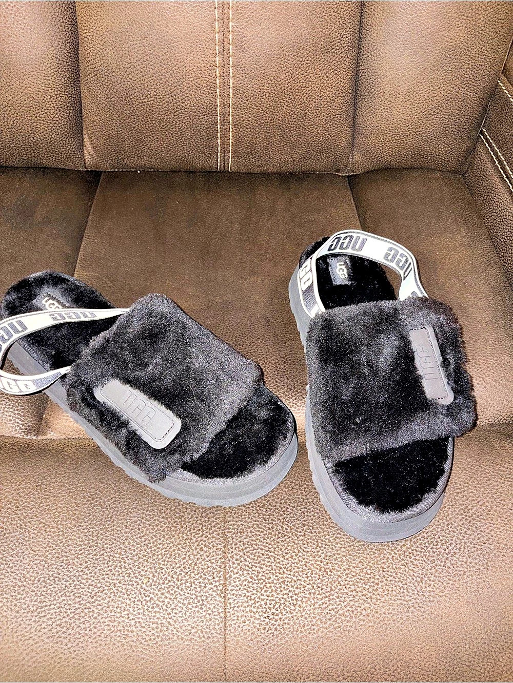 UGG Oh Fluffita Slide Black US 10